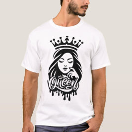 Drottningdesign – Elegant Royal Crown-typografi fö T Shirt