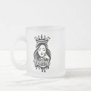 Drottningdesign – Elegant Royal Krona Frostad Glasmugg