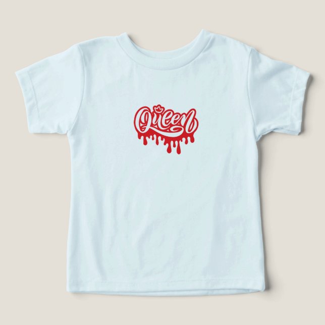 Drottningdesign – Elegant Royal Kronotypografi för T Shirt (Design Framsida)