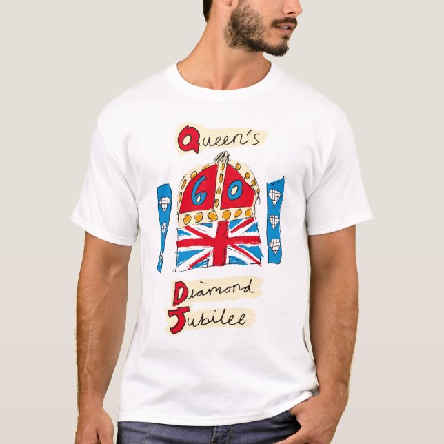 DrottningElizabeth II diamantjubileum Tee (Framsida)