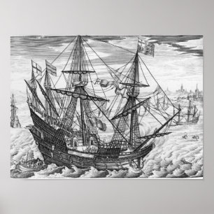 DrottningElizabeths spansk gallion Poster