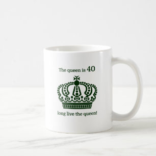 Drottningen är 40 långa levande drottningen! kaffemugg