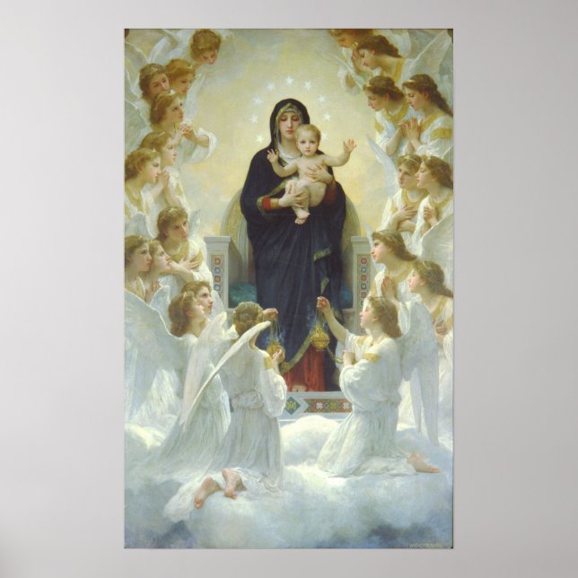 Drottningen av änglar William Adolphe Bouguereau Poster (Framsidan)