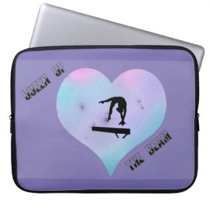Drottningen av Beam Girls Gymnastics Laptop sleeve