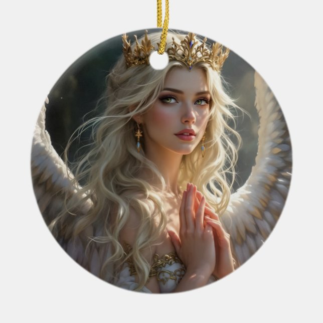 Drottningen av den kelestial Dawn Julgransprydnad Keramik (Framsidan)