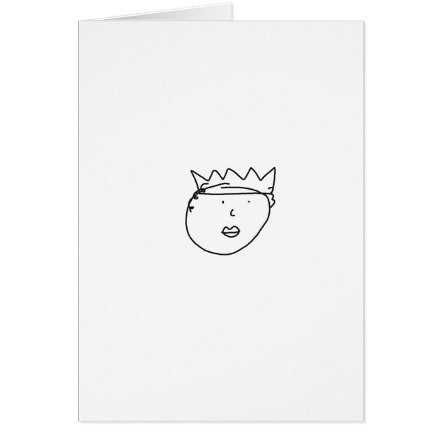 Drottningen av England som drar vid Han Hälsningskort (Framsidan)