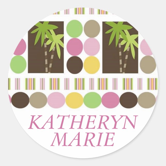 Drottningen av Jungle Sticker Runt Klistermärke (Framsida)