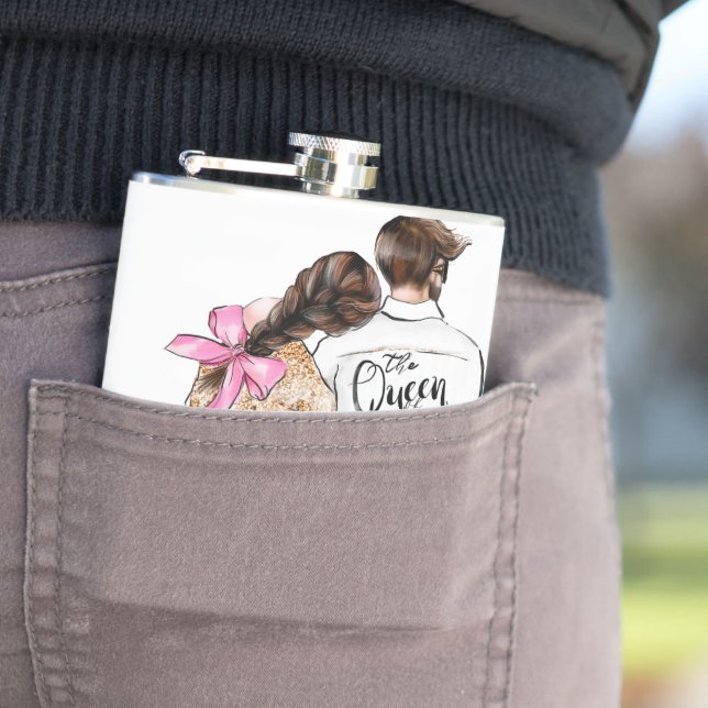 Drottningen av mitt hjärt-alla hjärtans dag par i  fickplunta (In Situ)