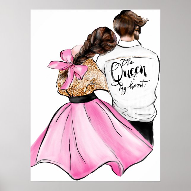 Drottningen av mitt hjärt-alla hjärtans dag par i  poster (Framsidan)