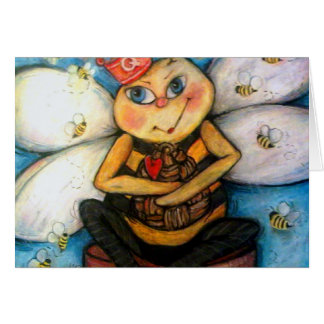 Drottningen "B" av bikupan Hälsningskort