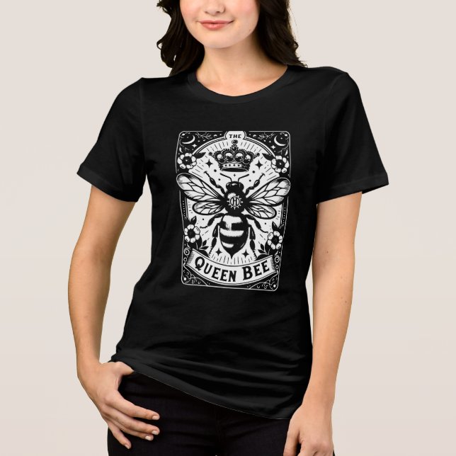 Drottningen Bee Tarot Teme T Shirt (Framsida)