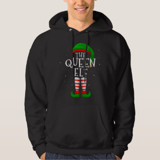 Drottningen Elf Funny Matching Family Jul Hoodie
