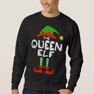 Drottningen Elf Funny Matching Family Jul Lång Ärmad Tröja