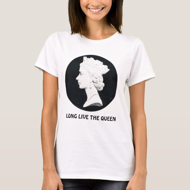 Drottningen Elizabeth II, bor Long drottningen Tee Shirt (Framsida)