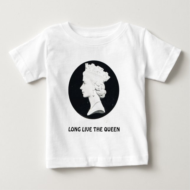 Drottningen Elizabeth II, bor Long drottningen Tee Shirt (Framsida)