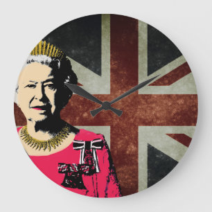 Drottningen Elizabeth II tar tid på Stor Klocka