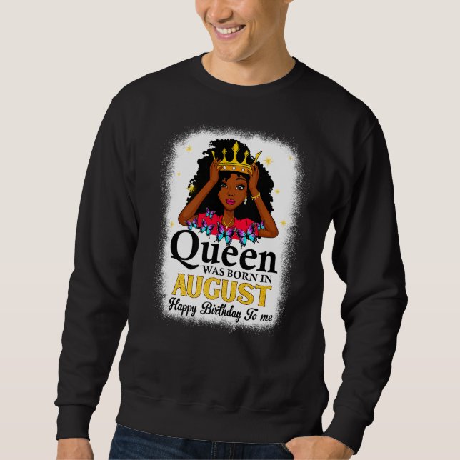 Drottningen föddes i augusti, Cute Girl W Lång Ärmad Tröja (Framsida)