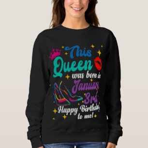 Drottningen föddes i januari 3:e Grattis på födels T Shirt