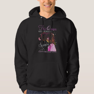 Drottningen föddes i september Grattis på födelsed Hoodie