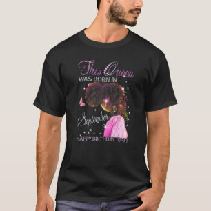 Drottningen föddes i september Grattis på födelsed T Shirt