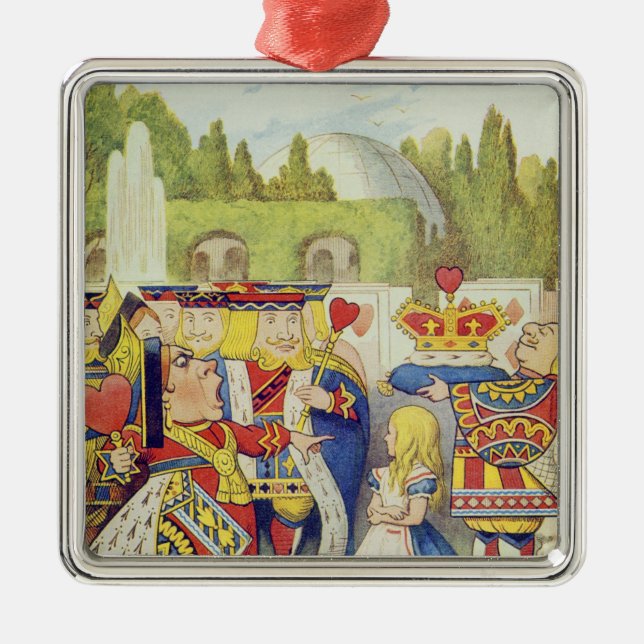 Drottningen har kom! Och inte är hon argen. ", Julgransprydnad Metall (Framsidan)