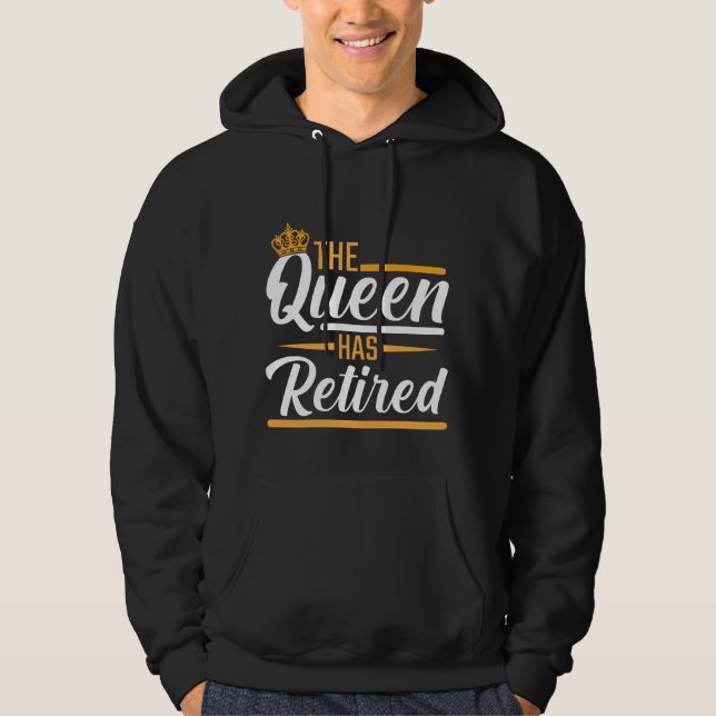 Drottningen har pensionerad kvinnlig lönnpensionär hoodie (Framsida)