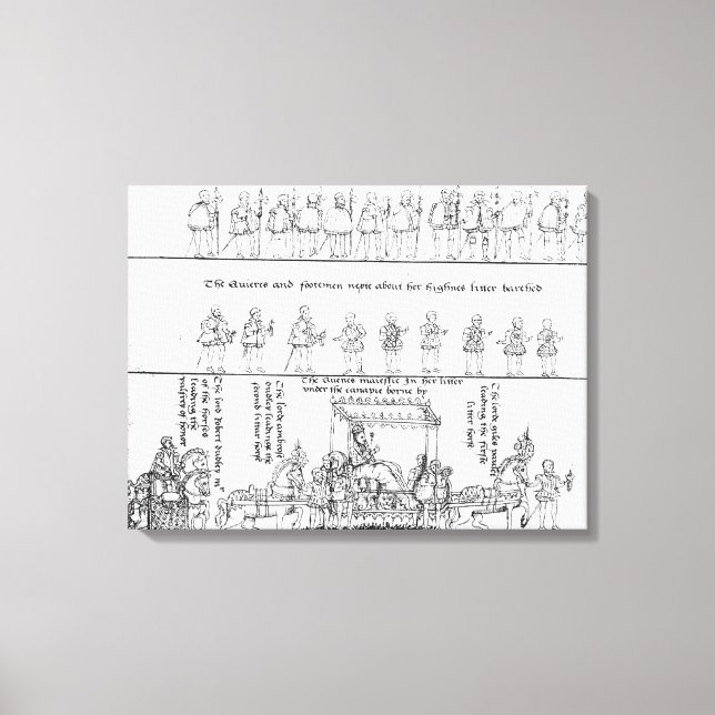 Drottningen i hennes strö canvastryck (Framsida)