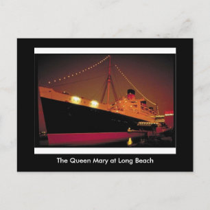 Drottningen Mary vid Long Beach Vykort