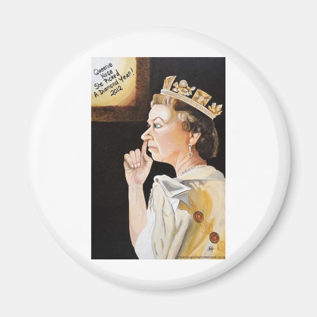 Drottningen "näsan" valde ett diamantår. magnet (Framsidan)