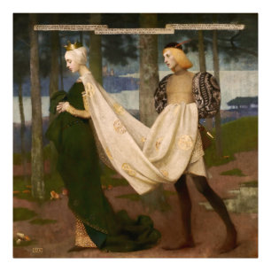 Drottningen och pager av Marianne Stokes Fototryck
