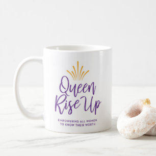 Drottningen stiger upp muggen kaffemugg