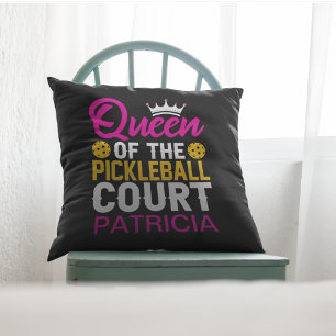 Drottningen vid Pickleball Court Personlig Namn Kudde