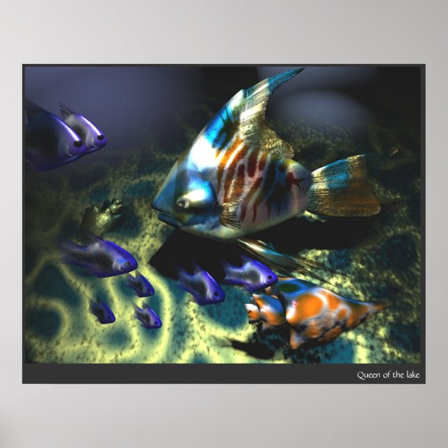 Drottningen vid sjö poster (Framsidan)