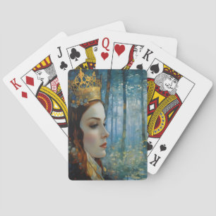 Drottningens Borttappad Heart Fairytale Porträtt Casinokort