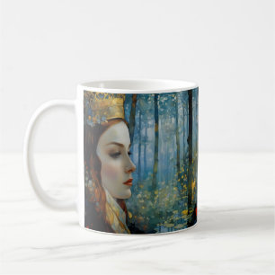 Drottningens Borttappad Heart Fairytale Porträtt Kaffemugg
