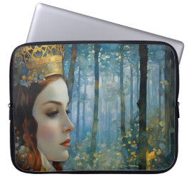 Drottningens Borttappad Heart Fairytale Porträtt Laptop Fodral