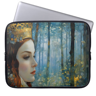 Drottningens Borttappad Heart Fairytale Porträtt Laptop Fodral