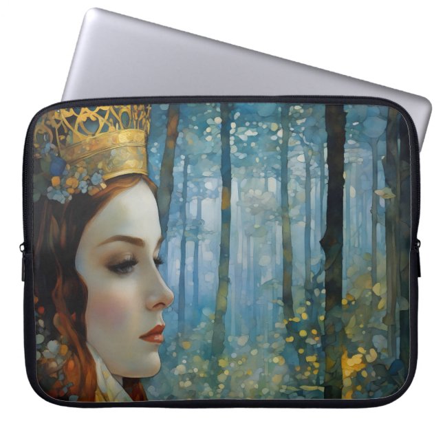 Drottningens Borttappad Heart Fairytale Porträtt Laptop Fodral (Framsidan)