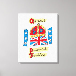 Drottningens Diamond Jubilee Emblem Canvastryck