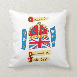 Drottningens Diamond Jubilee Emblem Kudde