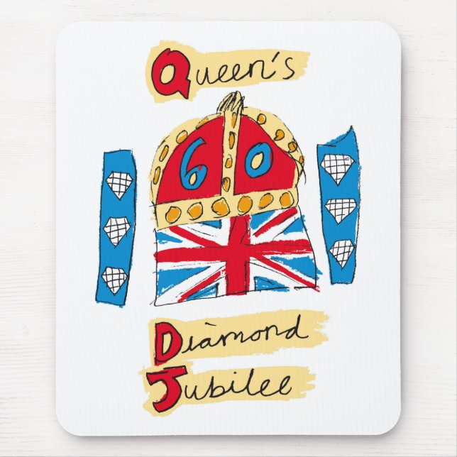 Drottningens Diamond Jubilee Emblem Musmatta (Framsidan)