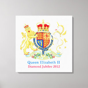 Drottningens Diamond Jubilee-Vapensköld Canvastryck