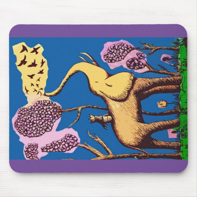 Drottningens frånvaro musmatta (Framsidan)