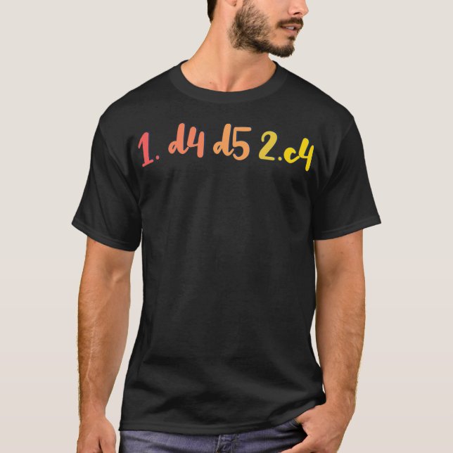 Drottningens Gambit Chess Player T Shirt (Framsida)