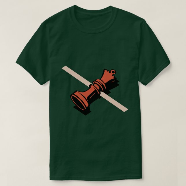 Drottningens Gambit Chess T Shirt (Design framsida)