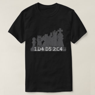 Drottningens Gambit Schacköppningsdesign T Shirt
