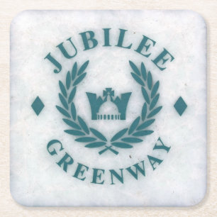 Drottningens Jubilee Greeway - London - Underlägg Papper Kvadrat