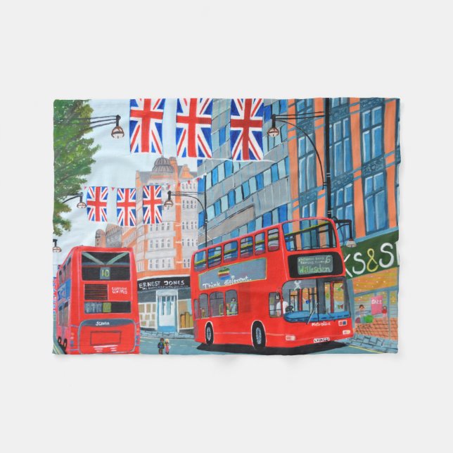 Drottningens jubileum London Fleecefilt   (Framsidan (Horisontell))