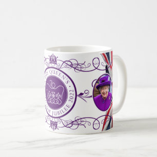Drottningens Platinum Jubilee 2022 minneshögtid Mu Kaffemugg