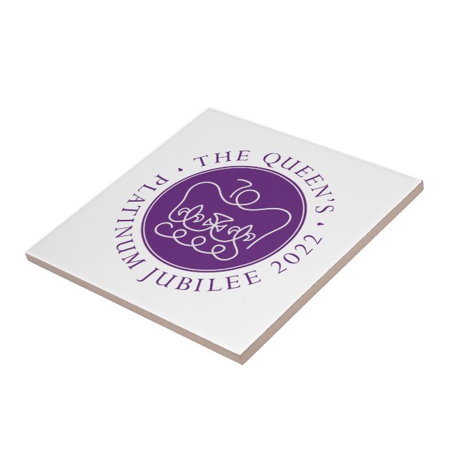 Drottningens platinum Jubilee Ceramic Tile Kakelplatta (Sidan)